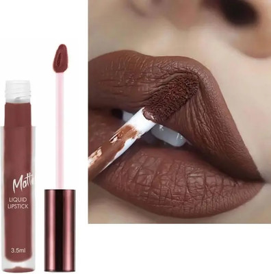 THTC Matte Lipstick | Long-Lasting | Hydrating & Lightweight(DARK BROWN, 3.5 g)
