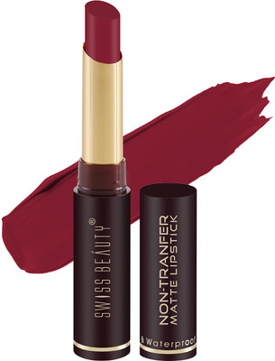SWISS BEAUTY Non_Transfer Matte Lipstick (SB-209-14)(Pop Red, 2 g)