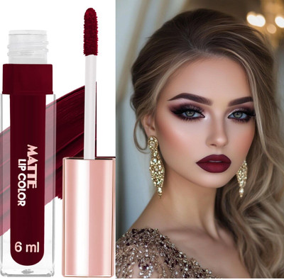 GULGLOW99 Kiss Proof Velvet Matte Maroon Lipstick Non Transfer Smudge Proof(MAROON, 6 ml)
