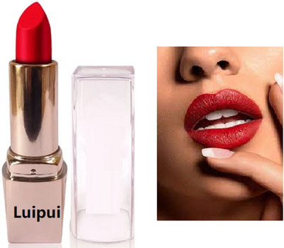 Luipui fashionable lipstick red color matte finish pack of 1(red, 6 g)