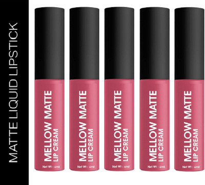 Luipui MATTE SUPER STAY LONG LASTING, FULL COVERAGE & SMUDGE PROOF LIPSTICK PACK OF 5(GIRL CRUSH - 03, 30 ml)