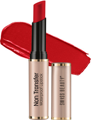 SWISS BEAUTY Non Tranfer Long Lasting Lipstick SB-S17(hot-red, 3 g)