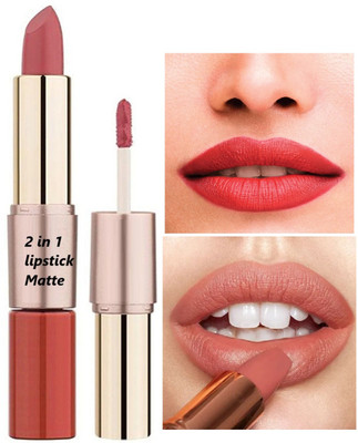 Yuency 2 In 1 Non Transfer Long Lasting Matte Liquid Lipstick for Women(CARROT RED, 8 ml)