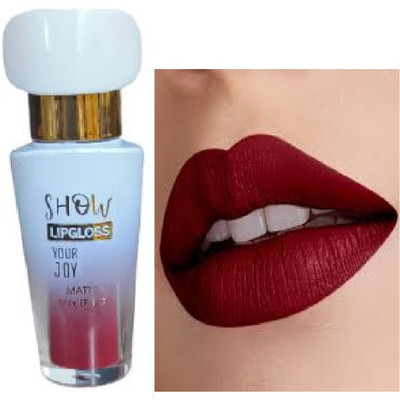 Luipui trending maroon liquid matte finish lipstick pack of 1 smooth(maroon, 6 ml)