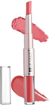 Emijun Women Peach-Coloured Lip Duo 2 In 1 Liquid Lipstick(PEACH, 3 g)