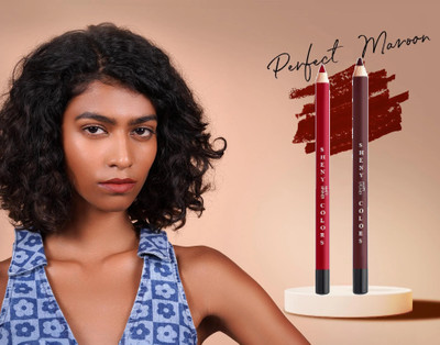 SHENYCOLORS Long Lasting & Smudge Proof With 2 in 1 Lip Liner & lipstick(RED, MAROON, 2 ml)