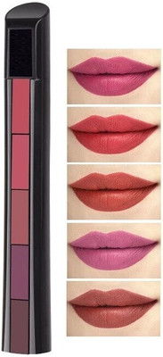 K3NTERPRISES Beauty Professional 5in1 Matte Lipstick for Women, Red Edition(Red, 10 g)