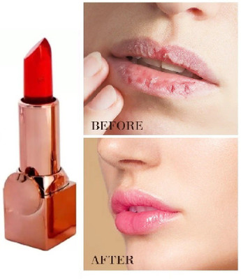 Arcanuy color change gel water proof glossy finish lipstick(RED, 3.6 g)