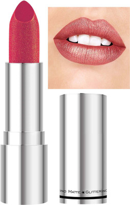 MYEONG Peach Chocolaty Diamond Shimmer Glitter & Mattie Queen Blast Shine Lipstick(Peach, 3.8 g)