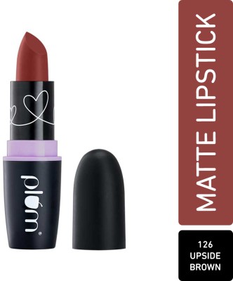 Plum Matterrific Lipstick | Highly Pigmented | Nourishing & Non-Drying(Upside Brown - 126, 4.2 g)