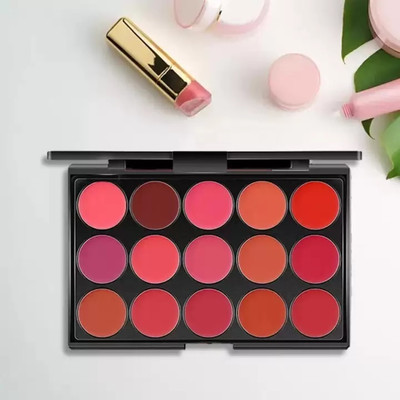 HUZURLU 15 Color Matte Lip Cream Palette(MULTI, 15 g)