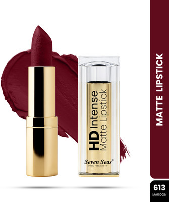 Seven Seas Matte Finish Long Lasting Rich Pigment Non-Drying HD Intense Matte Lipstick(Maroon, 3.5 g)