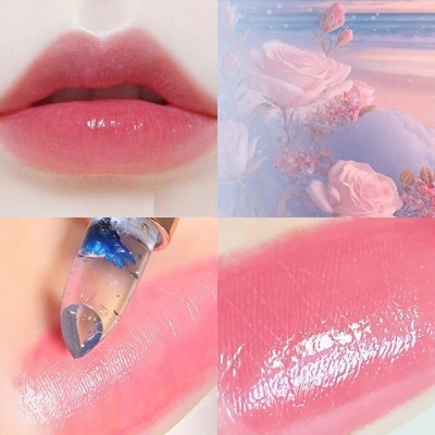 manasona Moisturizing Lip Transparent Jelly Flower Lipstick Temperature Change Lipstick(Orange, 3.6 g)