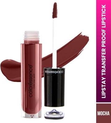 COLORESSENCE Lipstay Transfer Proof Matte Finish Highly Pigmented Deep Color Liquid Lipstick(Mocha, 4 ml)