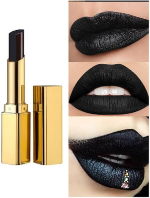 SEUNG NEW HIGHLY PIGMENTED SMUDGE PROOF LONG LASTING MATTE LIPSTICK(BLACK, 3.6 g)
