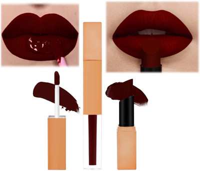GABBU Long Lasting | Water-Proof | Full-Coverage Liquid Lipstick(DARK MAROON, 7 ml)