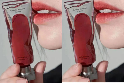 GABBU COMBO Ice Cube Matte DARK RED Lipstick Velvet Transparent Lip Glaze Pigment(DARK RED, 8 g)