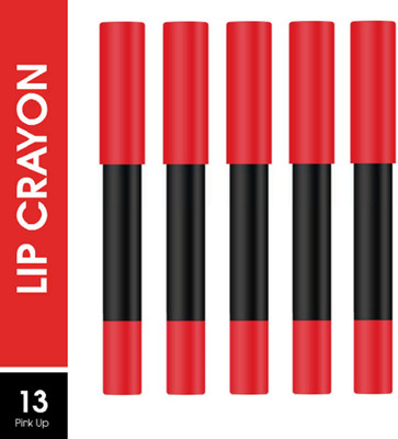 Luipui MATTE CRUSH SUPER STAY LONG LASTING, FULL COVERAGE LIPSTICK PACK OF 5(PINK UP - 13, 20 g)