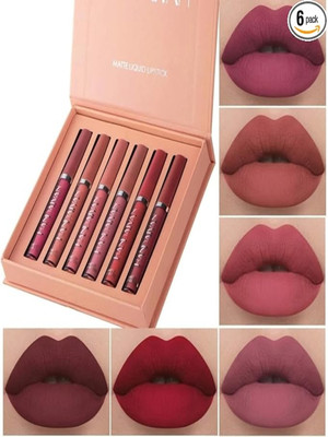 wryak Lipstick Beauty Makeup 6 Pcs Color Matte Liquid Lipstick(MULTICOLOUR, 300 g)