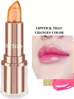 THTC Pink glitter gel glossy finish gel lipstick water proof(pink, 3.6 g)