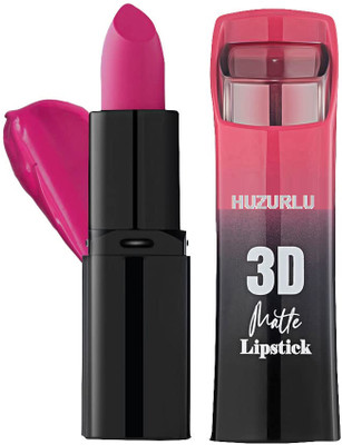 HUZURLU lipstick give a matte finish lips long time pack of 1(MAGENTA PINK, 3.5 g)