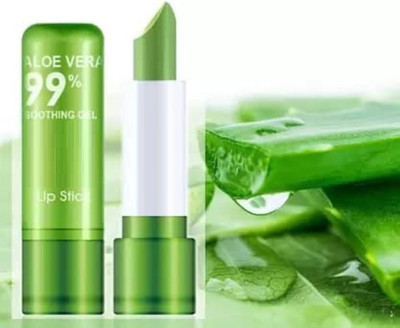 GULGLOW99 Aloe Vera Waterproof Non-Stick Cup Lip Balm Lip Care(3.6 g, GREEN)
