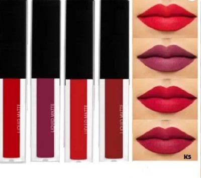 QRIOS Beauty Super Stay Water Proof Sensational Liquid Lipsticks ComboK5 Set 4 pc(Multicolor, 20 ml)