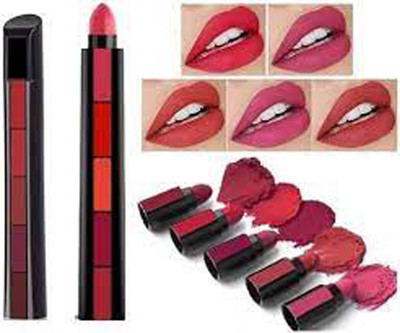 Liptick Red Edition Mini Liquid Lipsticks Pack Of 5(Multicolor, 15 g)