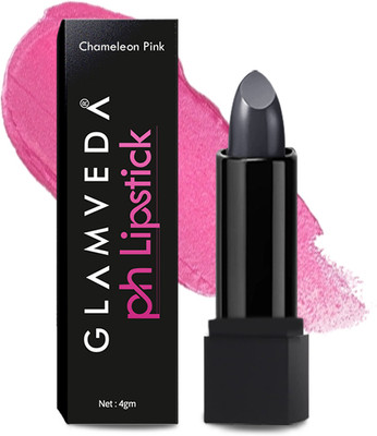 GLAMVEDA Black to Pink Ph Lipstick| With Glossy Pink Finish | Waterproof & Long Lasting(Black, 4 g)