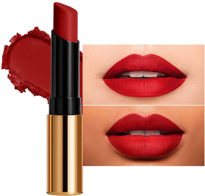 REIMICHI Waterproof Red Velvet Highly Pigmented Matte Lipstick for Women(RED DESIRE, 3.5 g)