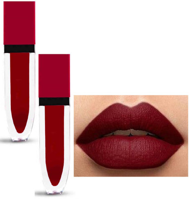 REIMICHI COMBO CHERRY RED MATTE LIQUID LIPSTICK SMUDGE PROOF(CHERRY RED, 10 ml)