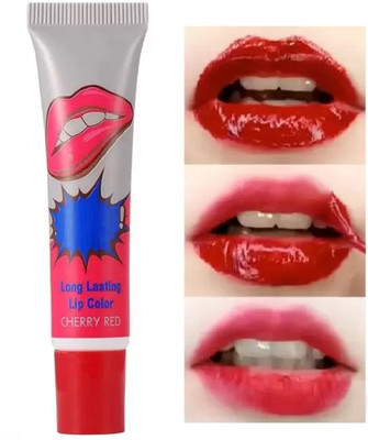 GABBU Liquid Lipstick Lip Gloss Color Peel Off Mask Lip Tint(RED)1(RED, 15 g)