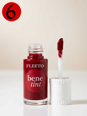 Fleeto Bene Tint Lip & Cheek Stain, Waterproof, longlasting RED Tint F302(Peppy Red, 10 ml)