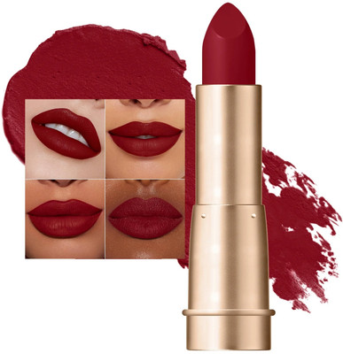 manasona Cryone Red Matte Finish Long Lasting Non Transfer Lipstick(Dark Red, 3.5 g)