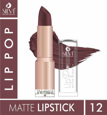 SILVI Lip Pop Absolute Beyond Matte Lipstick|Blurs lip lines lightweight & longlasting(Moody, 4 g)