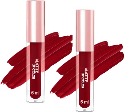 tanvi27 Liquid matte hot red matte finish water proof lipstick(red, 12 g)