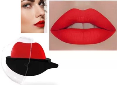 JANOST Hot Red Apple Design Moisturizing Matte Cream Lipstick(HOT RED, 10 g)