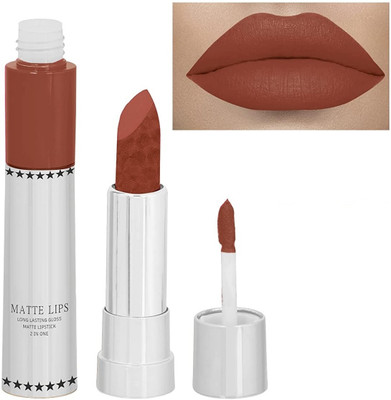 GABBU Best Lip Matte Long Lasting Gloss & Matte lipstick 2 in 1(brown, 8 g)