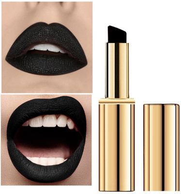 SILDUST MATTE FINISH BLACK LIPSTICK SMUDGE-PROOF(BLACK, 3.6 g)