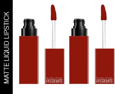 Luipui BEST MATTE CREAMY QUICK DRY, LONG STAY & HYDRATING LIPSTICK PACK OF 2(RED LOVE 06, 12 ml)
