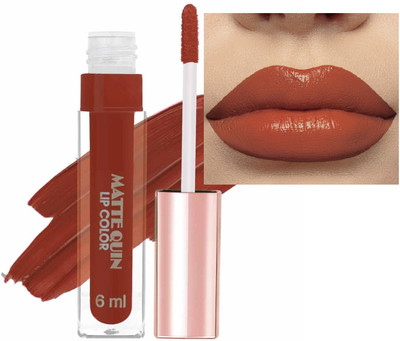 manasona Transfer Proof Matte Finish Highly Pigmented Deep Color Liquid Lipstick(BROWN, 6 ml)