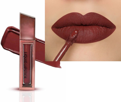 manasona Non Transfer Smudge Proof Long Lasting Matte Liquid Lipstick(Chocolate Brown, 2.5 ml)
