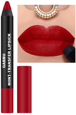 GABBU Non Transfer Matte Lipstick, Waterproof and Full-Pigmented(HOT RED, 3.5 g)