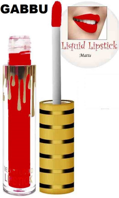 GABBU Red Non Transfer Waterproof Longlast Matte Liquid Lipstick(bright red, 8 ml)