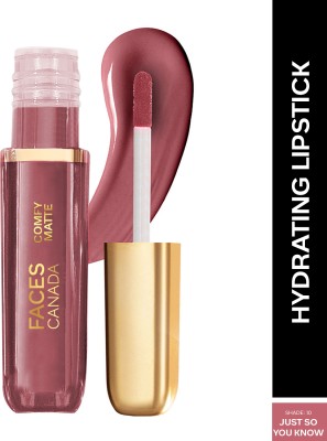 FACES CANADA Comfy Matte Liquid Lipstick | 10HR Stay | No Dryness(Just So You Know 10, 3 ml)