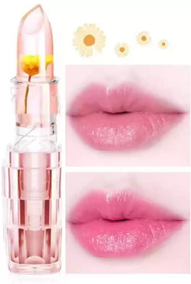 HUZURLU New Flower Jelly Temperature Change LongLasting Nutritious Color Change Lipstick(yellow, 3.6 g)