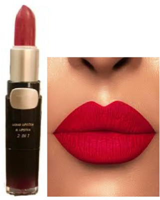 Luipui 2 in 1 red matte pack of 1 best for women(red, 6 g)