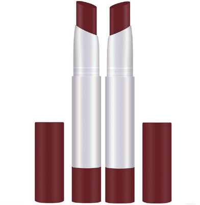 Neycare soft and smooth new look lipstick maroon look pack of 2(red, maroon, 8 g)