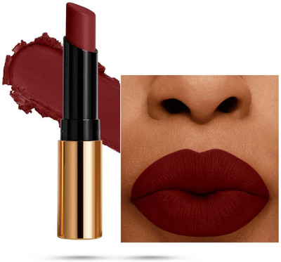 luzimaisa Highly Pigmented Smooth & Soft Application Matte Lipstick(Burgundy Bloom,, 3.5 g)