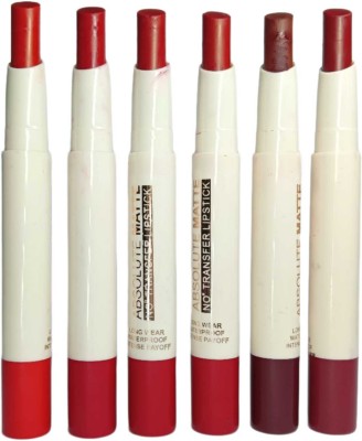 WECHARMERZ Professional Makeup Matte Lipstick for Women Combo of 6 Pcs(Multicolor, 3.4 g)